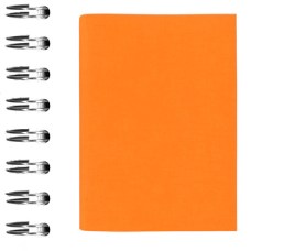 Flexible orange softback fabric notebook from Paperchase