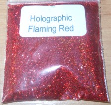 Holographic red glitter