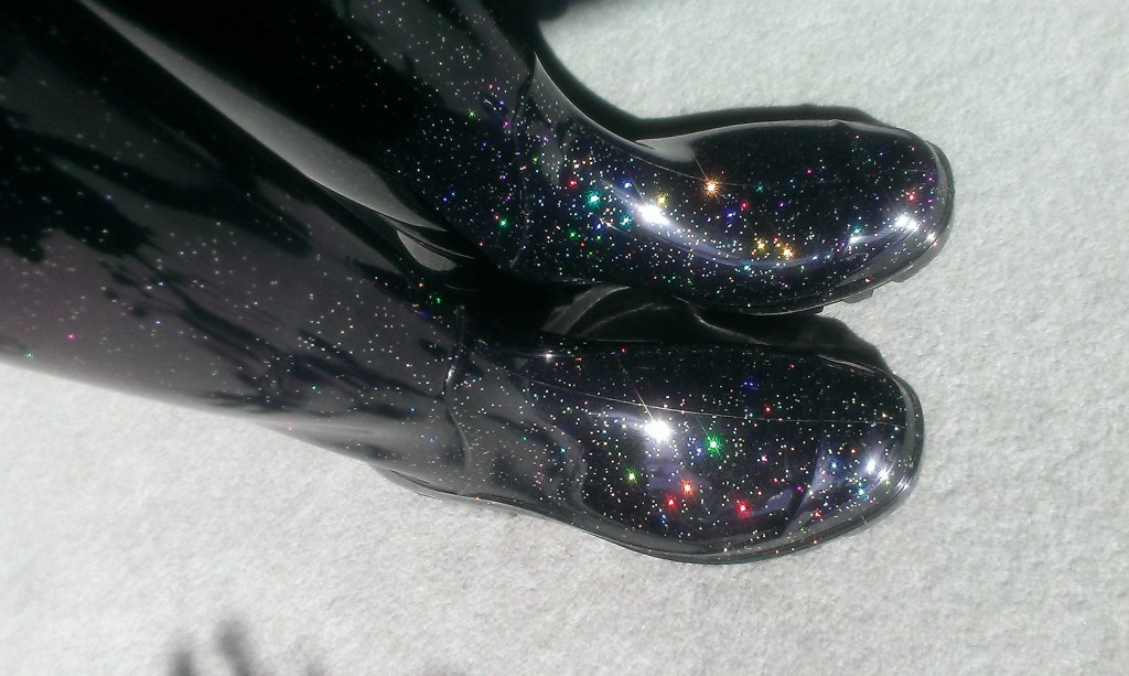 Sparkly wellies
