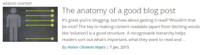 The anatomy of a blog post