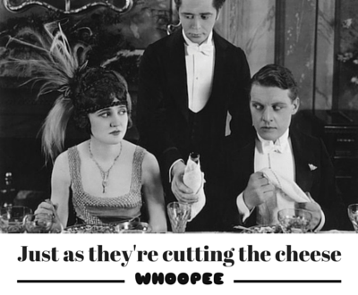 Just as they're cutting the cheese