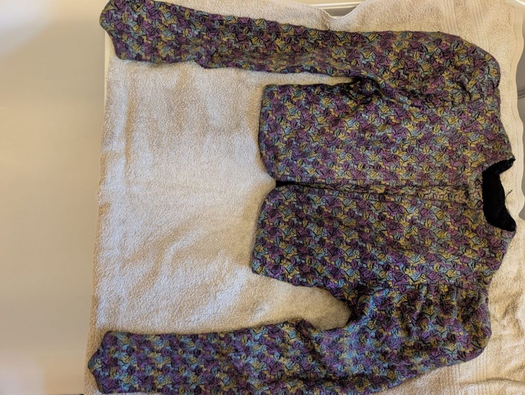 Drying a silk 1930s jacket