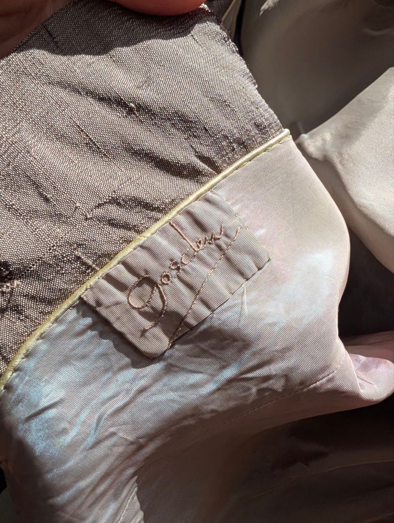 Hand-stitched label